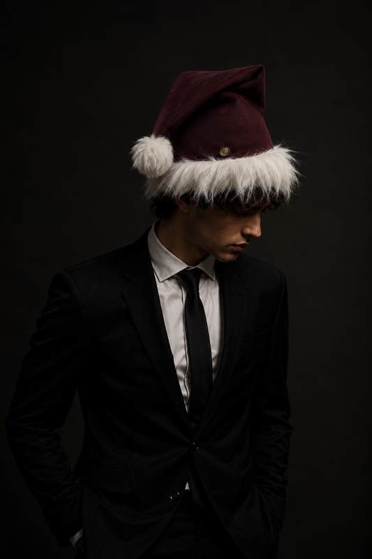 Luxurious/Professionnal Christmas Red wine hat - Nutcracker - Santa Pavone. Classy Christmas hat for your event